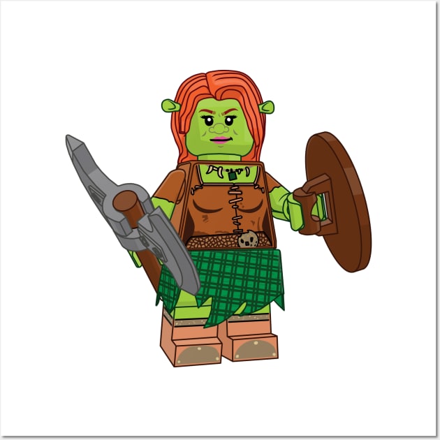 Lego Shrek Fiona Wall Art by ovofigures